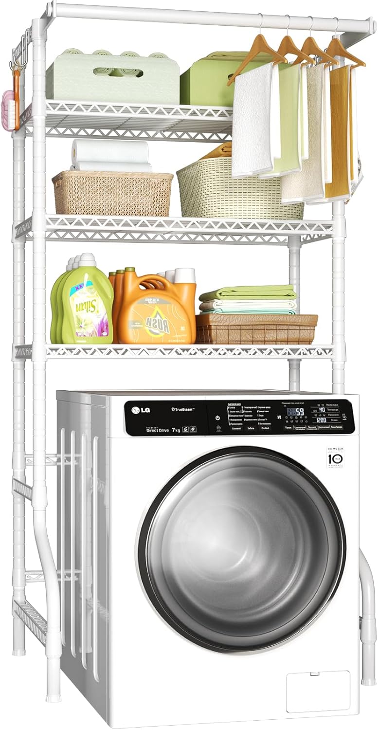 Ulif U11 Over Washer and Dryer Shelves, 3 Tiers Laundry Room Storage and Organizer Standing Shelf