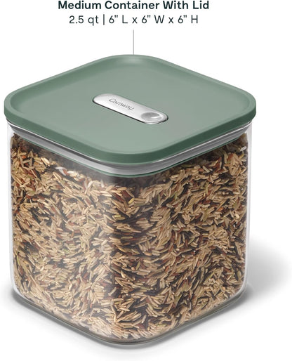 Caraway 2.5qt Glass Airtight Food Storage Container with Lid – Non-Toxic, BPA-Free Kitchen Storage