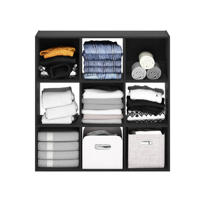 Furinno PELLI Closet Organizers and Storage, 9-Cube Closet Organizer, Open Shelf Closet Storage
