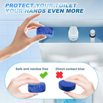 KIISIISO Automatic Toilet Bowl Cleaner Tablets，Bathroom Toilet Tank Cleaner，Blue Clean