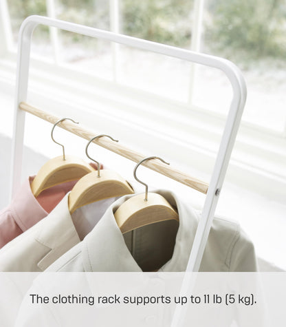 YAMAZAKI Home Tower Freestanding Coat Hanger Clothes Rack, 55" - Steel
