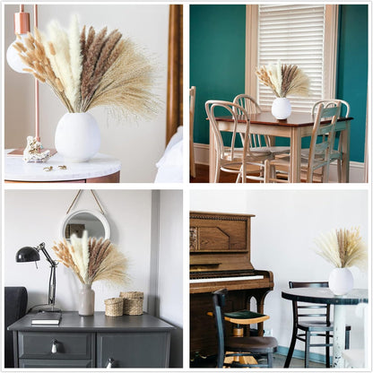 240 PCS Dried Flower Bouquet – Pampas Grass, Floral Decor for Home, Wedding, and Boho Style |
