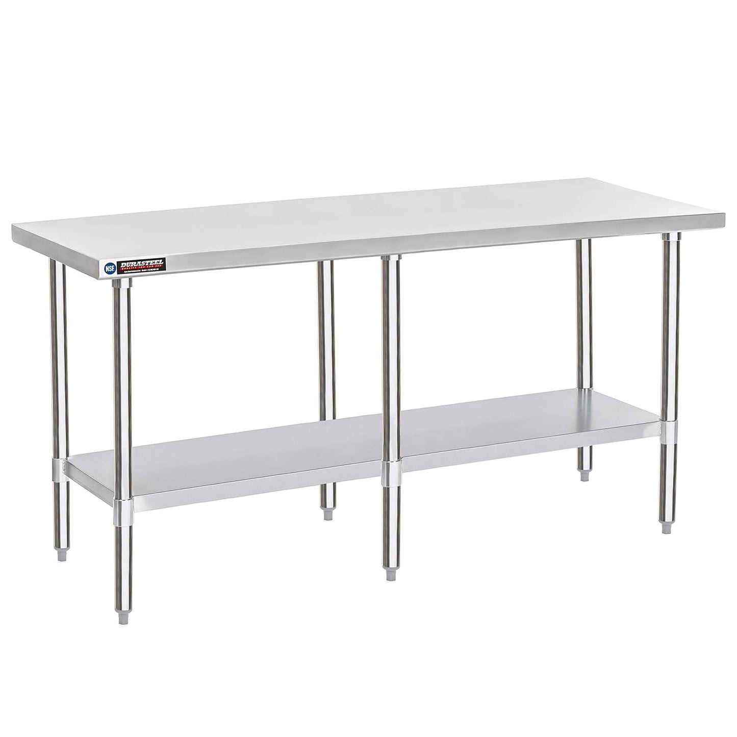DuraSteel 24x84 Stainless Steel Work Table - NSF Commercial Prep Metal Table - Outdoor Pizza Oven