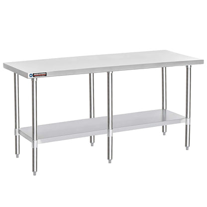 DuraSteel 24x84 Stainless Steel Work Table - NSF Commercial Prep Metal Table - Outdoor Pizza Oven