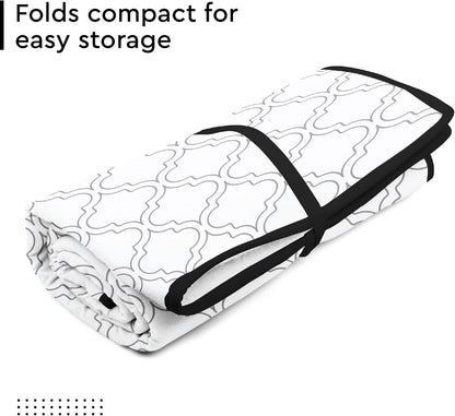 Encasa Homes Ironing Mat/Pad (Large 48"x28") with 3mm Padding & Silicone Iron Rest for Steam