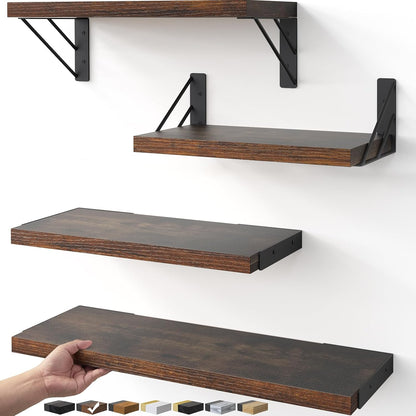 BAYKA Wall Shelves for Bedroom Decor, Floating Wall Shelves for Living Room Kitchen Storage, Wall