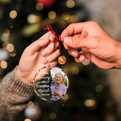 Personalized Christmas Ornament with Photo - Custom in Loving Memory Picture Ornaments, Customized