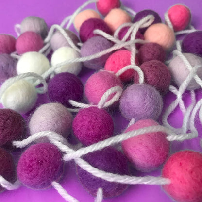 Felt Ball Garland Misscrafts 9.8 Feet 100% Wool Roving Pom Pom Garland 20mm Colorful for Baby