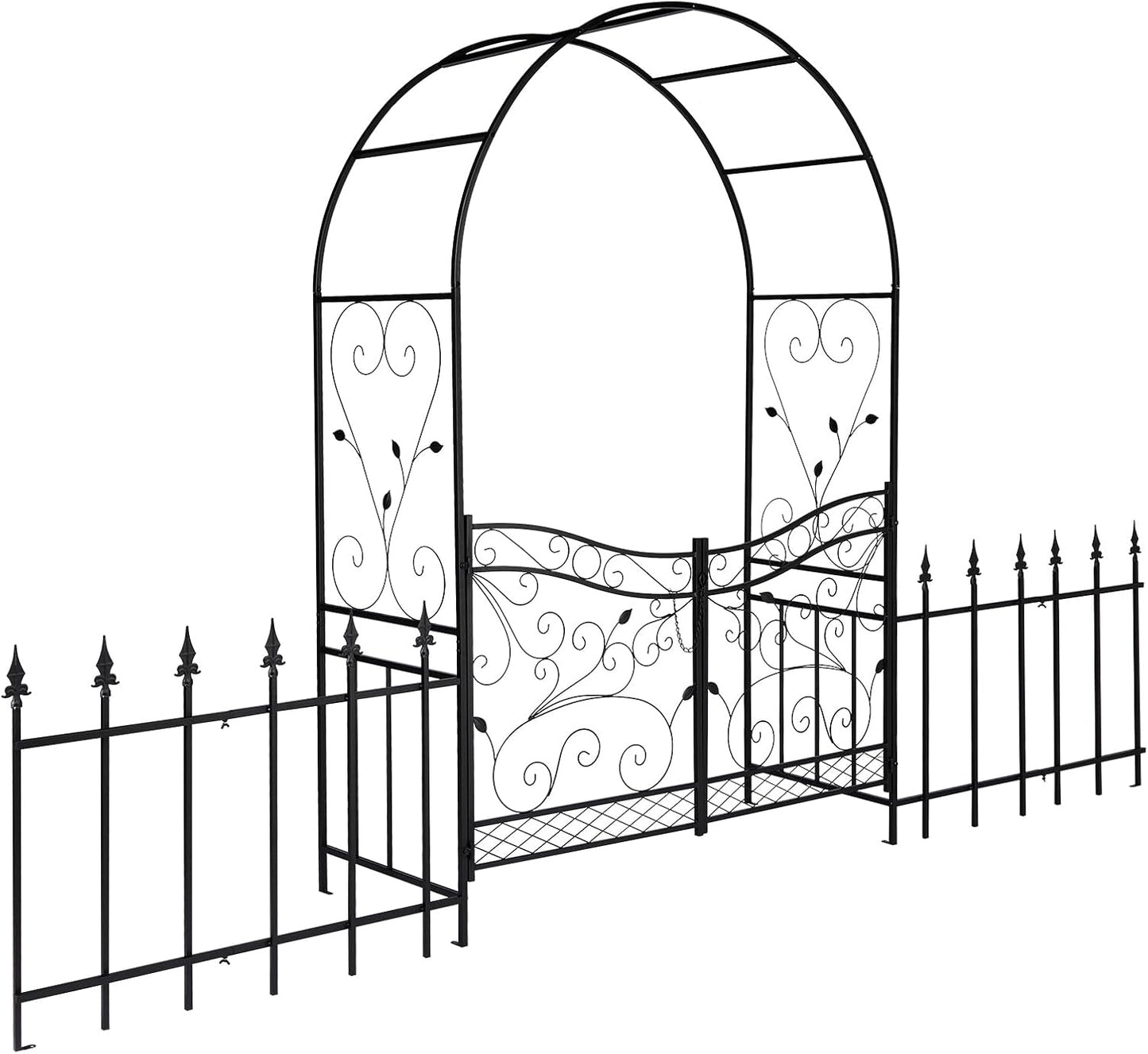 VINGLI Garden Arbor Arch, Wedding Arch Archway for Ceremony Party, Trellis for Plant Climbing