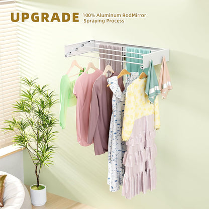 Wall Mounted Drying Rack for Laundry 23.6'', Foldable Laundry Drying Rack Clothing Wall Mount with