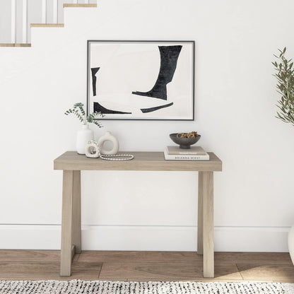 Plank+Beam Solid Wood Console Table, 46.25 Inch, Sofa Table, Narrow Entryway Table for Hallway