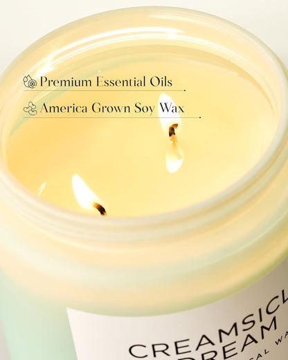 M&SENSE Orange Creamsicle Scented Candle, 19.4oz 110 Hours Slow Burning Non Toxic Natural Soy Wax 2