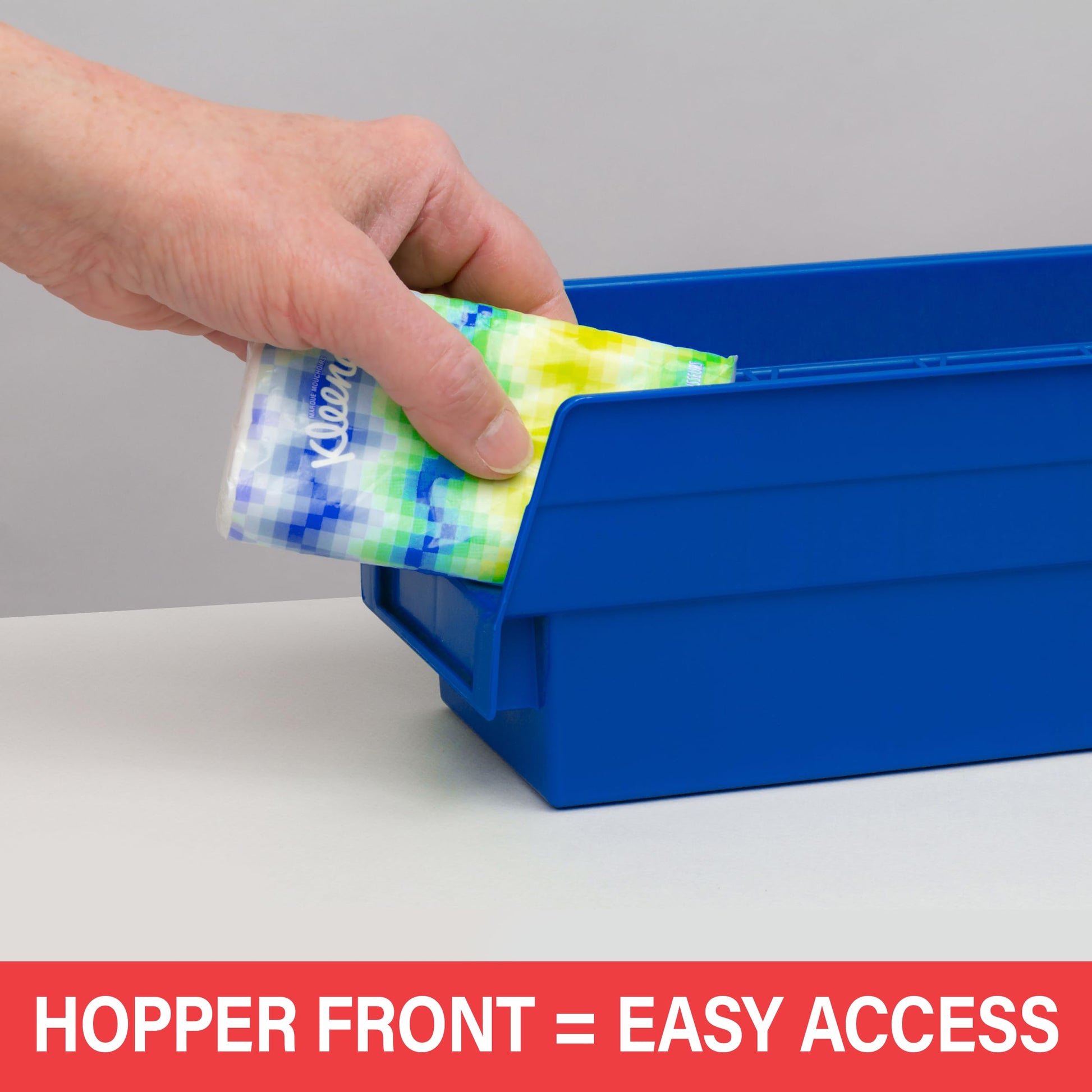Akro-Mils 30124 Heavy Duty Plastic Shelf Bins, 24"x 4"x 4", Green, 12-Pack