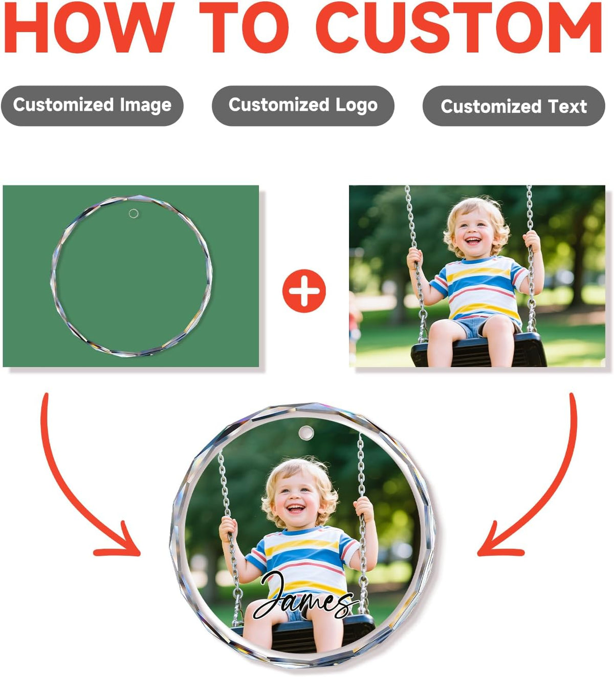 Personalized Christmas Ornaments with Photo - Custom Picture Text Ornament for Christmas 2025