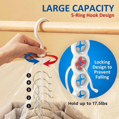 Hanging Vacuum Storage Bags, Space Saver Vacuum Seal Bags for Cloth, 6 Long