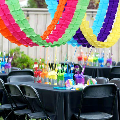Rainbow Mexican-Theme Party-Decorations Streamers Garland - 157Ft Colorful Birthday Supplies