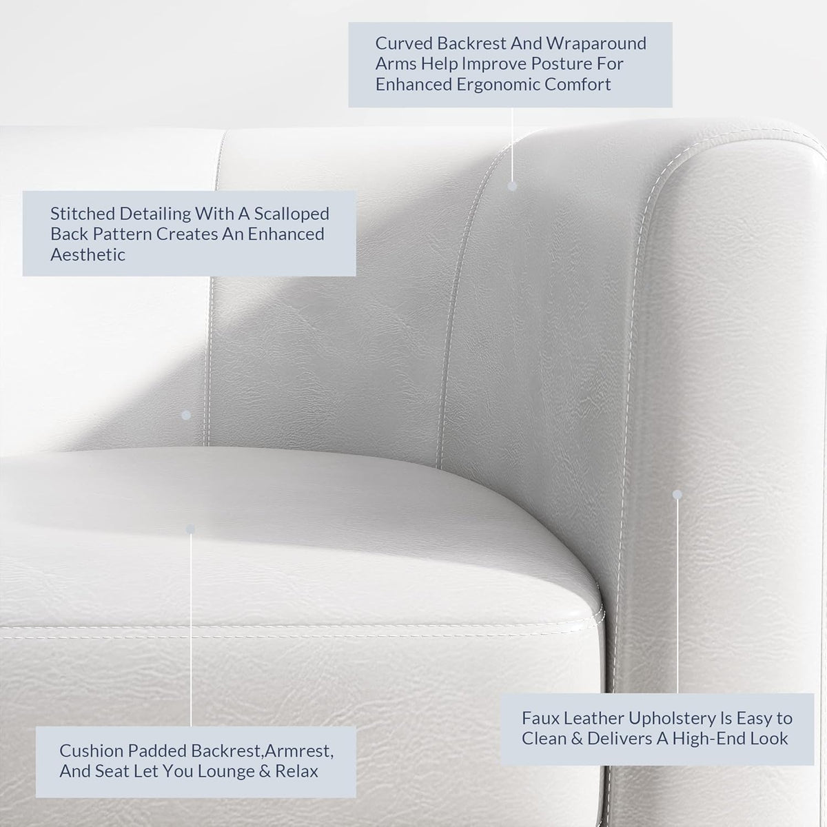 BELLEZE Accent Barrel Chair, Club Tub Sofa Corner Chair with Flared Legs and Cozy Soft Padding for