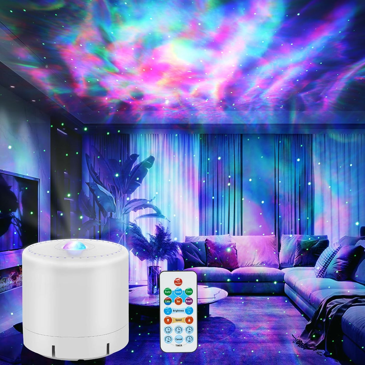 Galaxy Projector,Star Projector with Timer and Remote Control for Adults Bedroom Decoration
