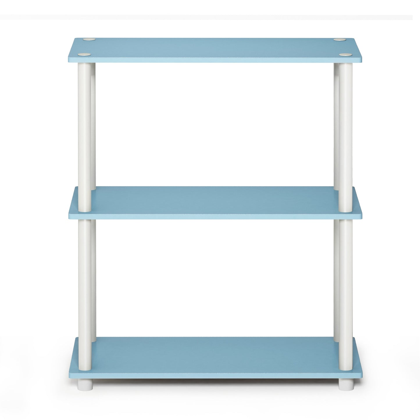 Furinno TURN-N-TUBE Storage Shelves, 3-Tier Book Shelf, Corner Shelf, Toolless Open Shelves, for