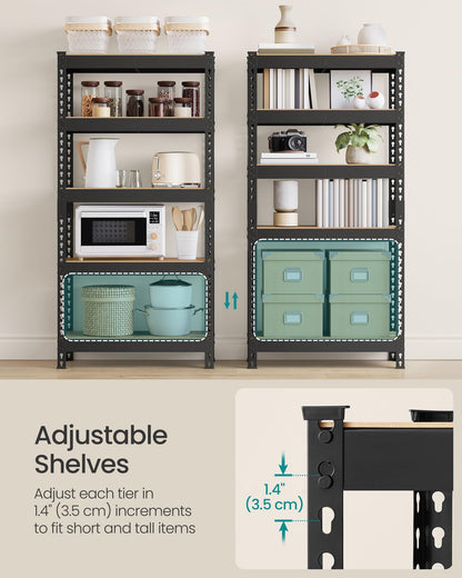 SONGMICS 5-Tier Storage Shelves, Load 2310 lb, Garage Storage, Boltless Assembly, Adjustable
