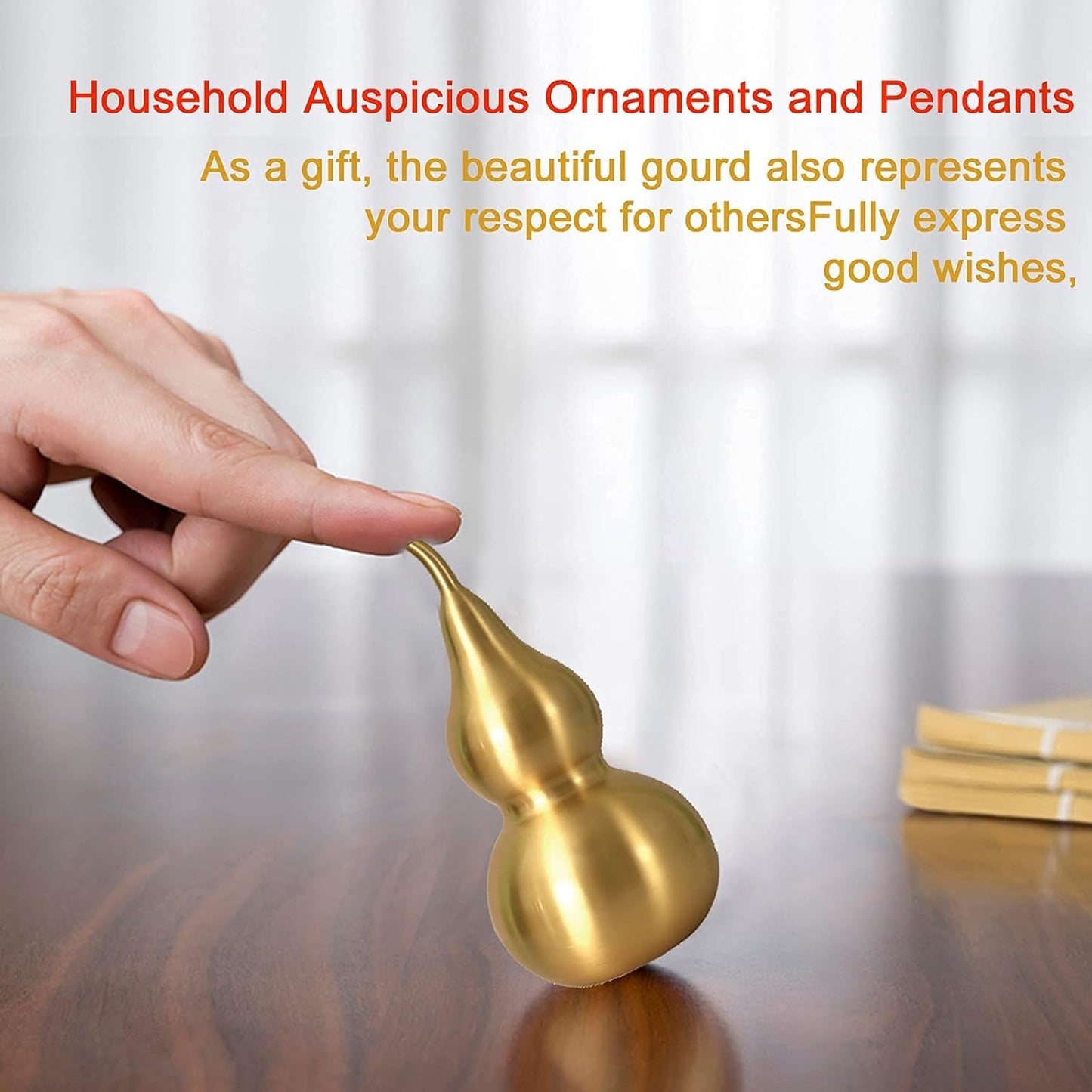 Hanging Decoration Good Luck Wu Lou Gourd,with Tassel for Housewarming Statue Charm Amulet Home