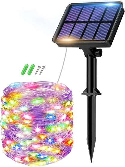 btfarm Solar String Lights Outdoor - 80LED 33FT Solar Fairy Lights Outside Waterproof 8 Modes