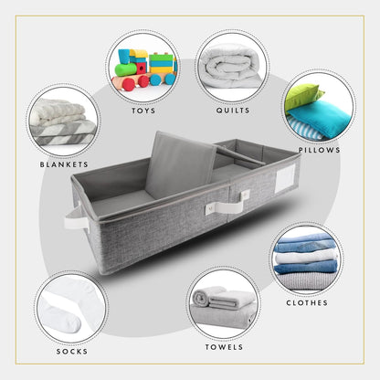HOMELUX THEORY 2pc Under Bed Storage Containers, Bedroom Under the Bed Drawer Storage Organizer