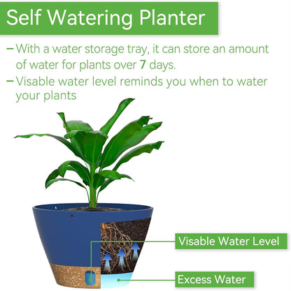 ZMTECH 8 Inch Hanging Planters for Indoor Plants, Hanging Baskets for Plants Outdoor with Visible