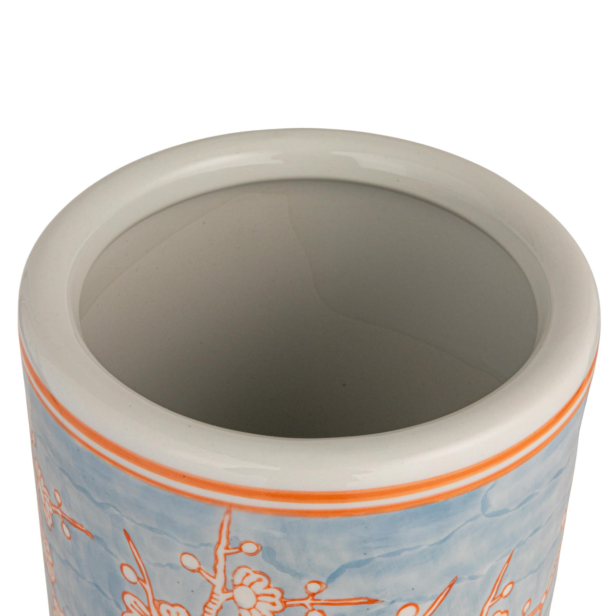 Creative Co-Op Ceramic Umbrella Stand, Blue