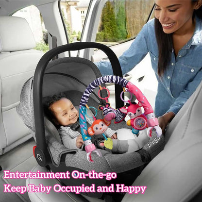 Crib Mobile for Girls, Baby Arch Mobile for Bassinet with Universal Clamps, Versatile Toy Bar for