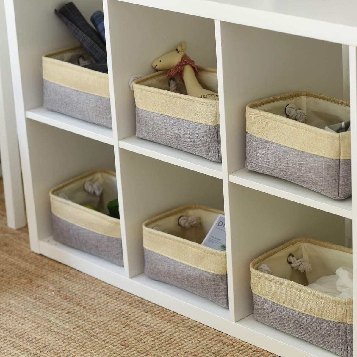 TheWarmHome Storage Baskets for Organizing - 11.8x7.8x5.2 inch Small 6 Pack Storage Bins for