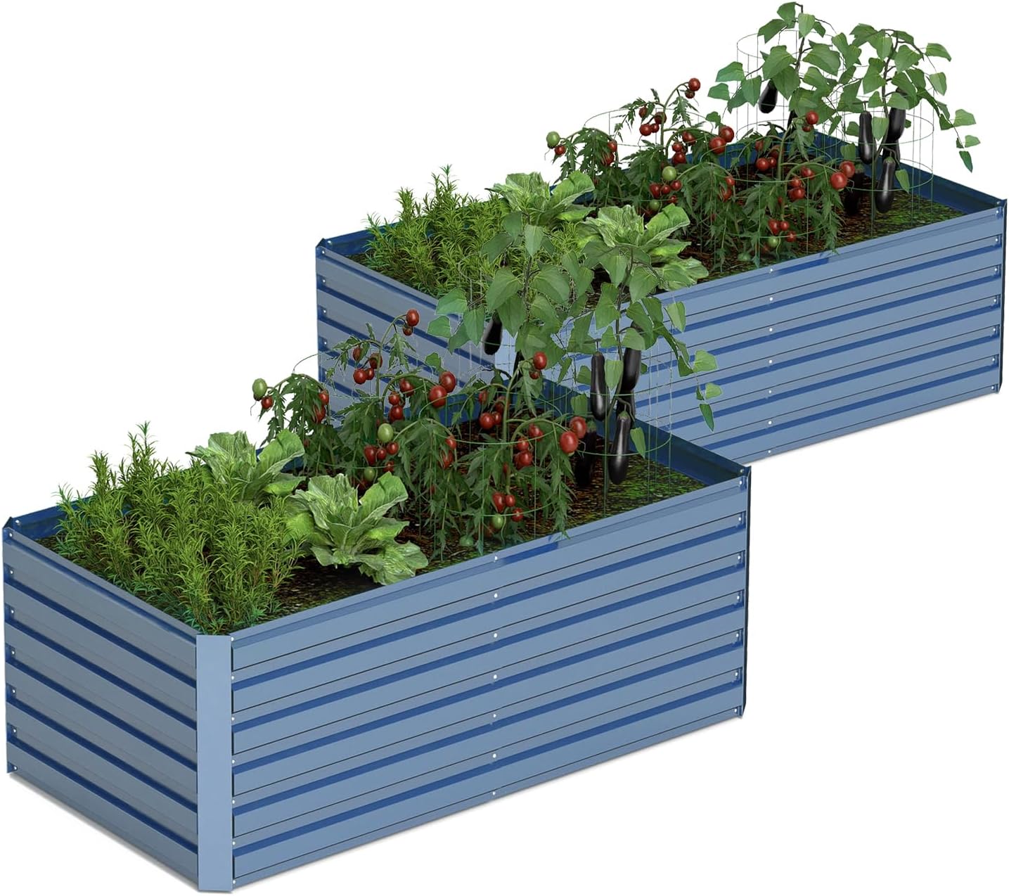 6x3x2 ft Raised Garden Bed, Large Metal Planter Raised Beds, Planters for Outdoor Plants for