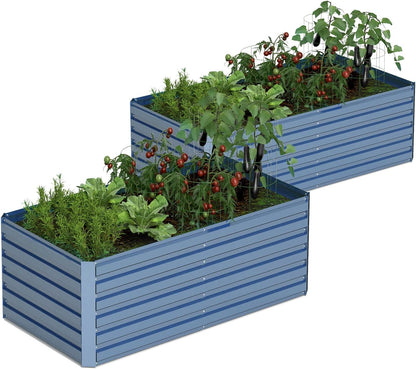 6x3x2 ft Raised Garden Bed, Large Metal Planter Raised Beds, Planters for Outdoor Plants for