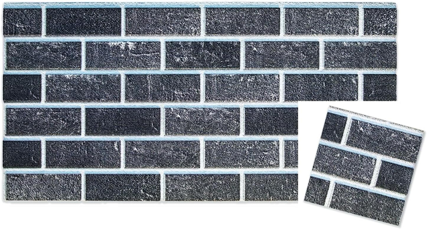 IZODEKOR 3D Brick Effect Wall Panels - Faux Brick Paneling for Living Room, Kitchen, Bathroom and