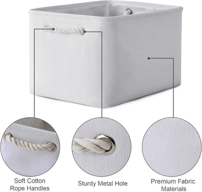 TheWarmHome Storage Basket for Shelves - 15.8x11.8x11.8 inch 3 Pack Fabric Storage Cubes