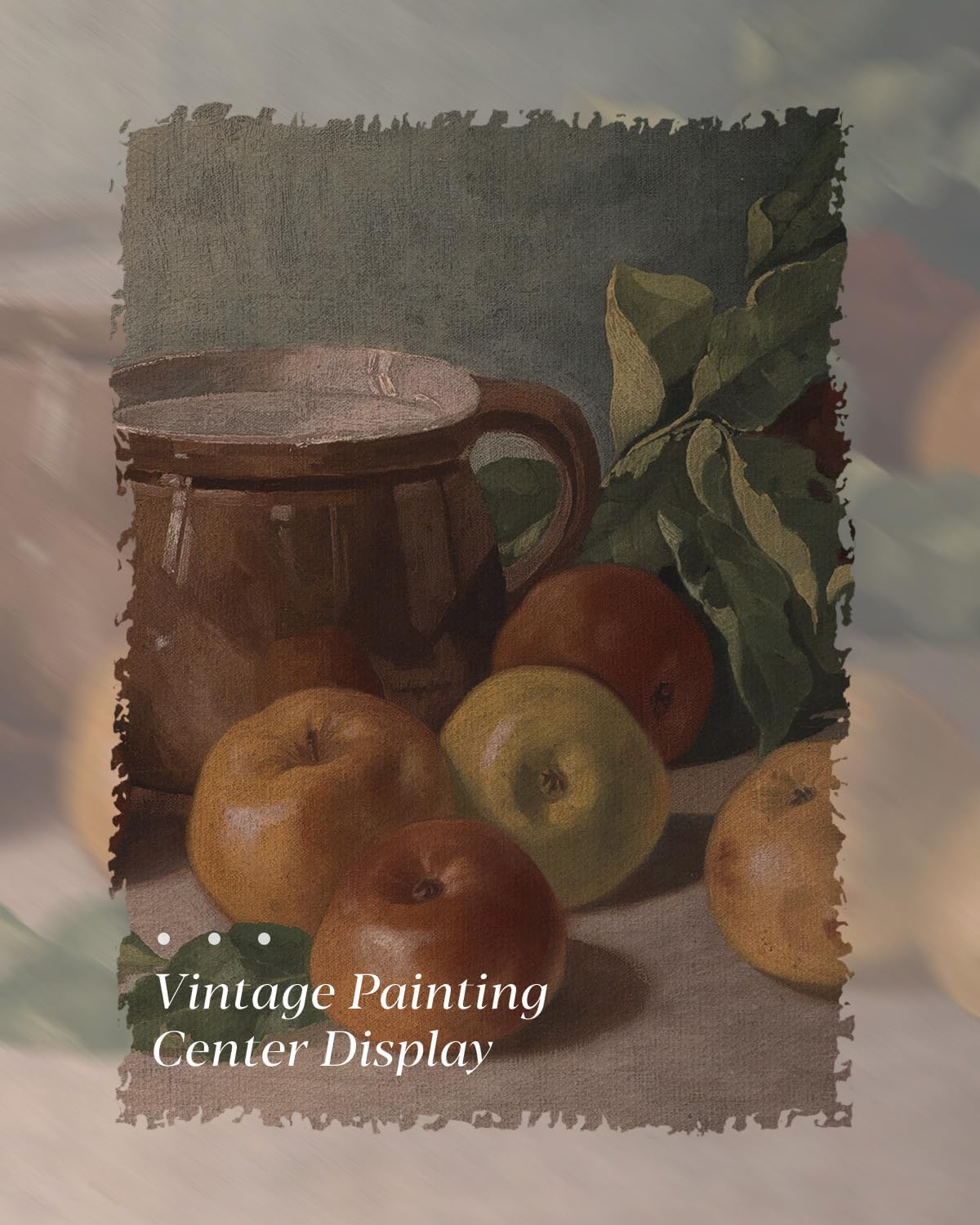 HUARCEY Gold Framed Vintage Wall Art for Living Room Harvest Apples Still Life Oil Painting Artwork