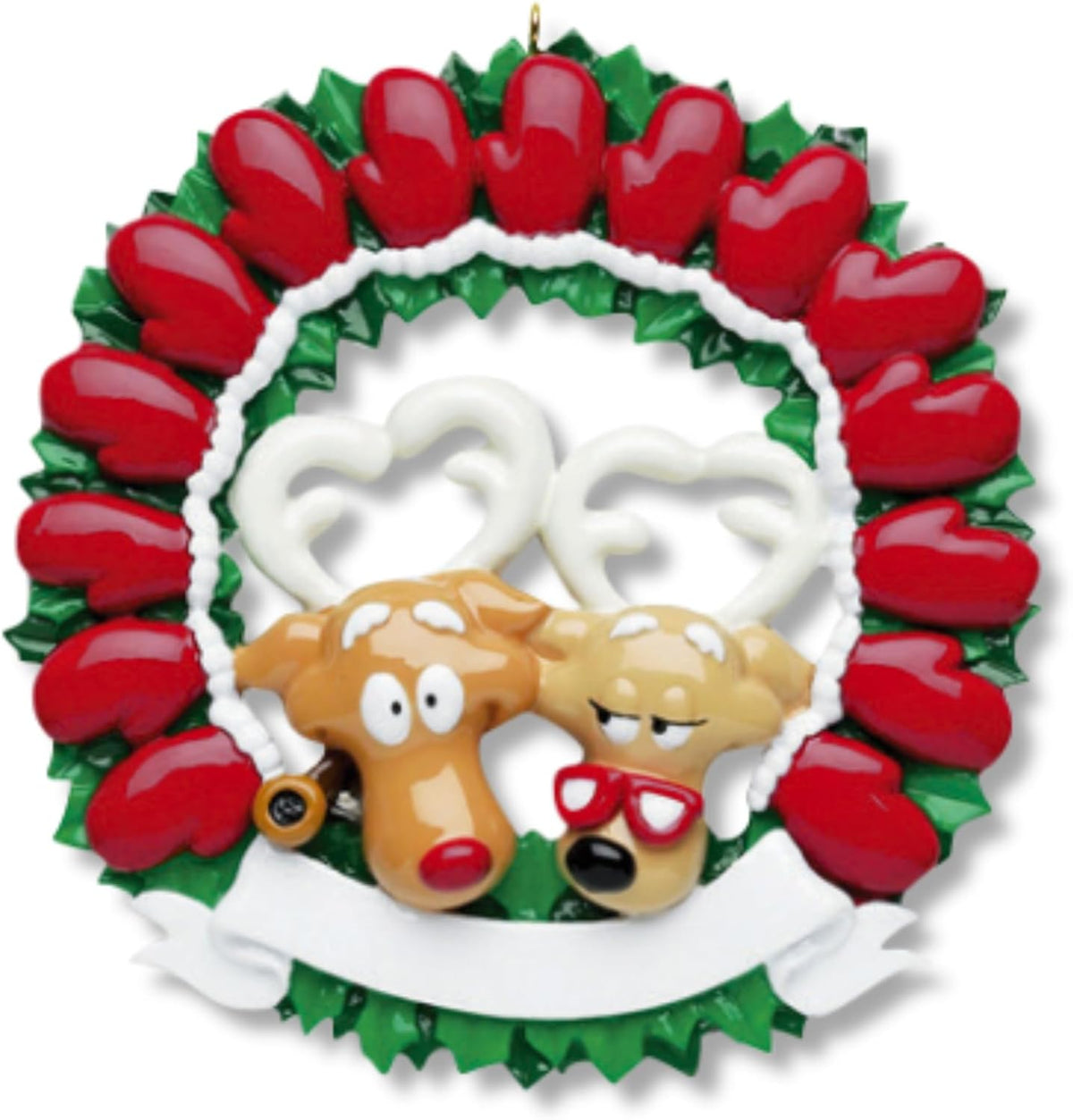 3D Couple Reindeer Family of 15 Ornament 2025 Personalized Family Christmas Ornaments 2025 Holiday