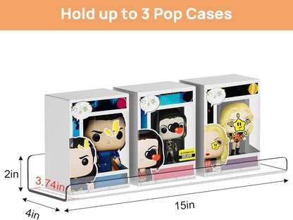 upsimples 10 Pack Acrylic Shelves Wall Organizer and Storage, 15" Display Shelf for Figure, Toy