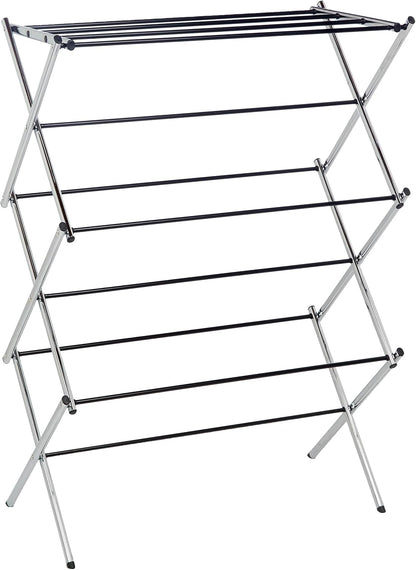 Amazon Basics Foldable Portable Laundry Drying Rack for Indoor Air Drying Clothing, 14.5 x 29.5 x