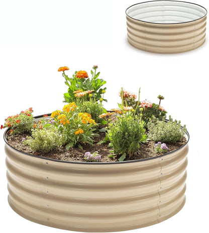 Epic Gardening 5-in-1 Modular Galvanized Raised Garden Bed Kit, 15" Tall Metal Planter Box, Durable