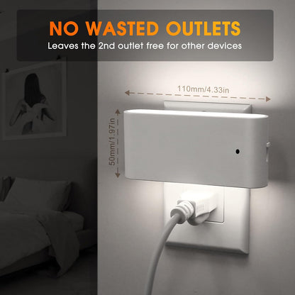 Briignite Night Lights Plug into Wall, 2 Pack, LED Night Light with Dusk to Dawn Light Sensor