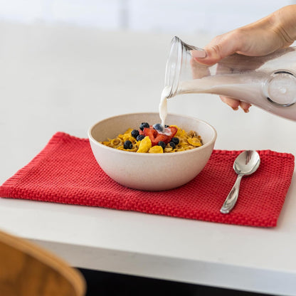 Grow Forward Premium Wheat Straw Bowls - 27oz Microwave Safe Plastic Cereal Bowls Set of 8 for