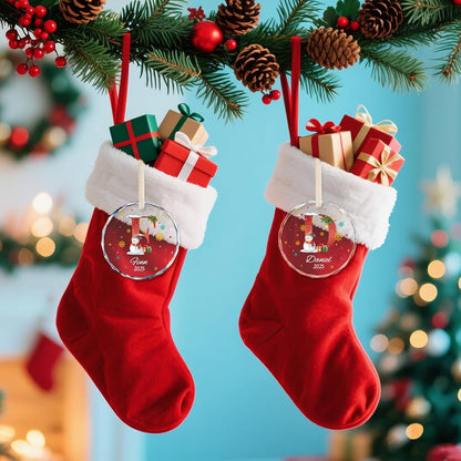 Personalized Christmas Ornaments with Names, Name Ornaments for Christmas Tree, Letter Custom