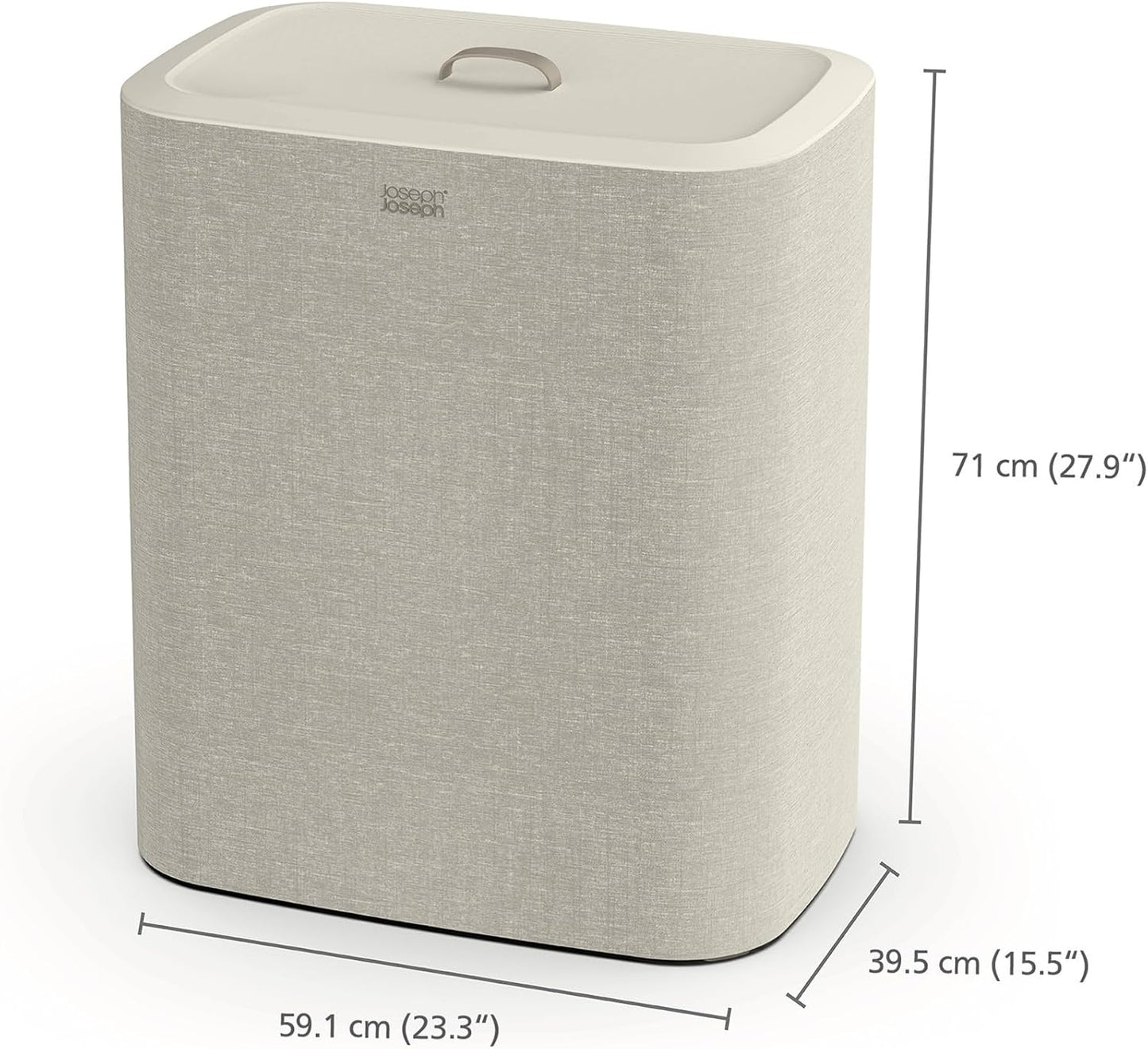 Joseph Joseph Tota 90 liter/23.8 gallon Laundry Hamper Separation Basket with lid, 2 Removable