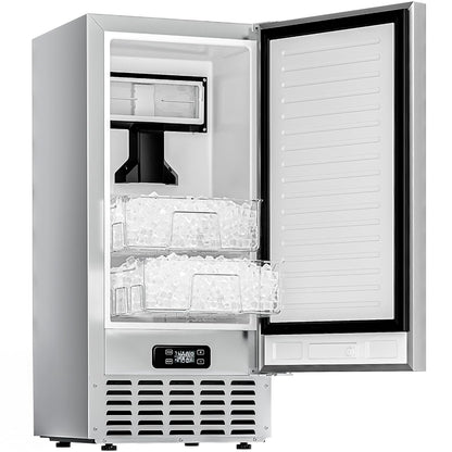 EUHOMY Commercial Under Counter Nugget Ice Maker Machine, 70Lbs/Day, Bulit-in Freestanding Ice