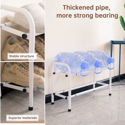 Gonfoam Expandable 2-Tier Shoe Rack for Closet and Entryway, White
