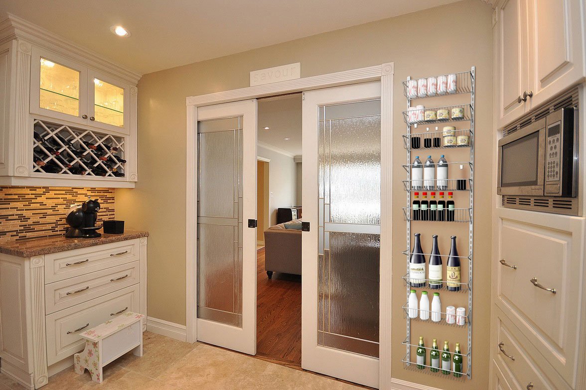 Home-Complete Pantry Over The Door Spice and Jar Rack Organizer - Great Storage Space for Cabinets