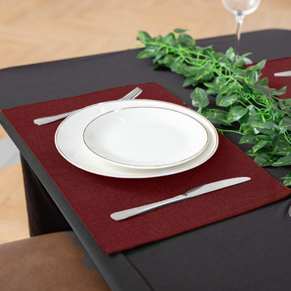 Cloth Placemats Set of 8, Linen Type Fabric Placemats Machine Washable Heat Resistant Placemats