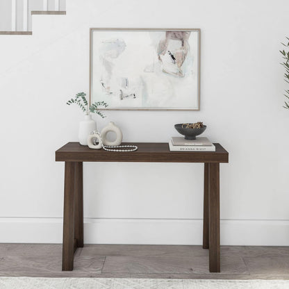 Plank+Beam Solid Wood Console Table, 46.25 Inch, Sofa Table, Narrow Entryway Table for Hallway