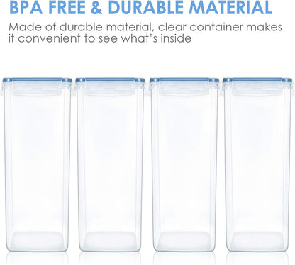 Vtopmart Extra Large Tall Airtight Food Storage Containers 4 Pieces 5.9qt / 6.5L-Plastic PBA Free